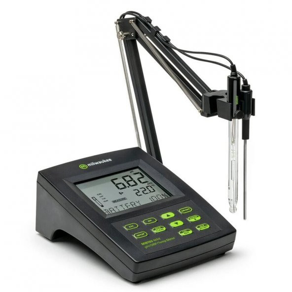 Milwaukee pH metre - Masaüstü pH ORP Sıcaklık Ölçer - Mikroişlemci Taban - Geniş LCD Ekran - 1