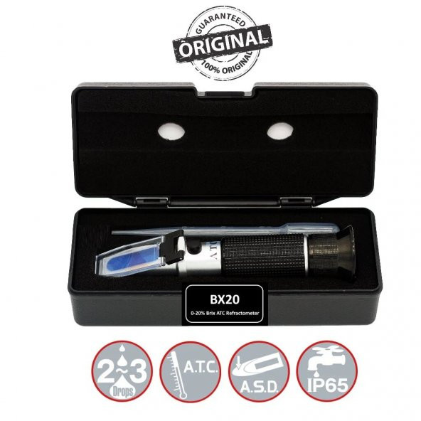 Refraktometre 0-20 Brix - Şekerli Çözeltiler İçin - 2