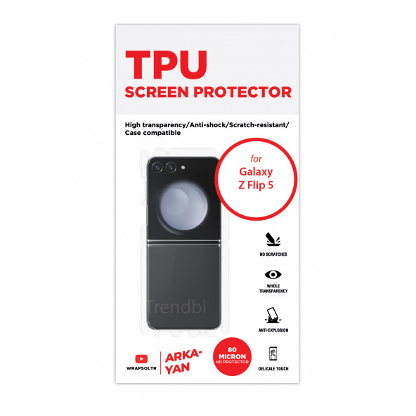 GALAXY Z FLİP 5 ARKA YAN KORUYUCU TPU FİLM - 2