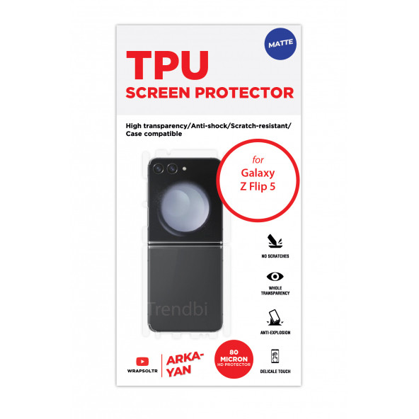 GALAXY Z FLİP 5 MAT ARKA YAN KORUYUCU TPU  FİLM - 2