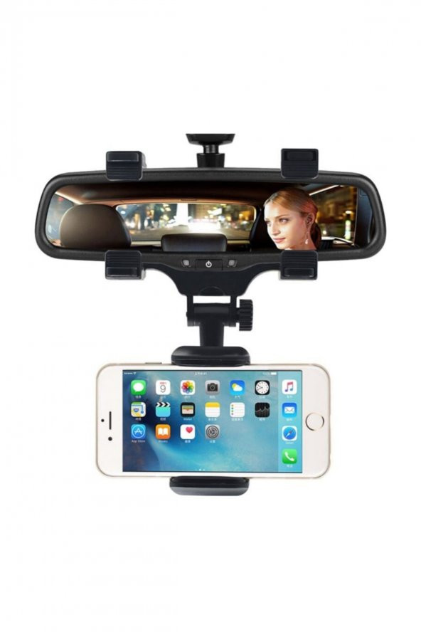 Universal Ayarlanabilir Araç Içi Dikiz Ayna Akıllı Telefon Tutucu