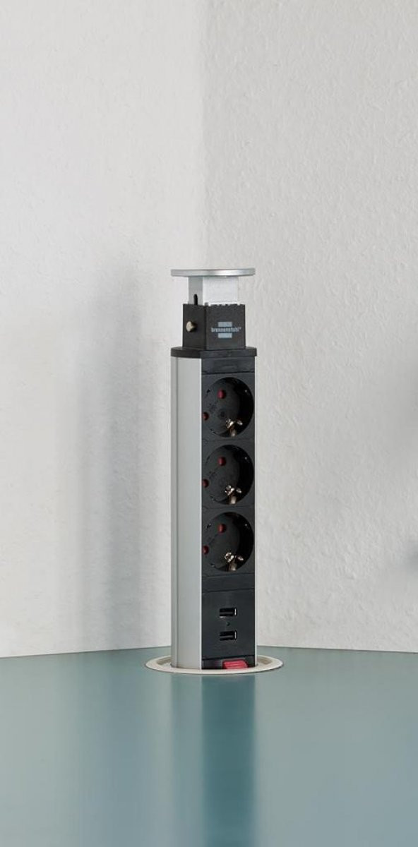 Brennenstuhl 2X Usb 2.0 2100Mah Hızlı Şarj 3'lü Fonksiyonel Priz - 4
