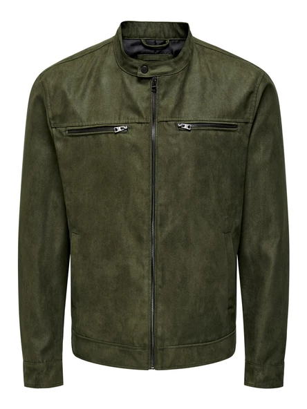 ONLY & SONS Erkek Suni Süet Deri Ceket 22021446 - 3