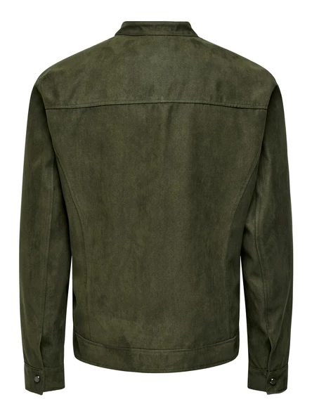 ONLY & SONS Erkek Suni Süet Deri Ceket 22021446 - 4