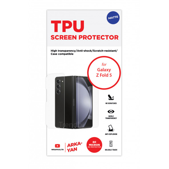 GALAXY Z FOLD 5 MAT ARKA YAN KORUYUCU TPU FİLM - 2