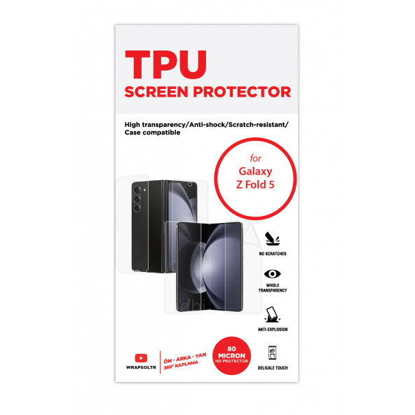 GALAXY Z FOLD 5 FULL BODY TAM KAPLAMA 360 DERECE TPU KORUYUCU FİLM - 2