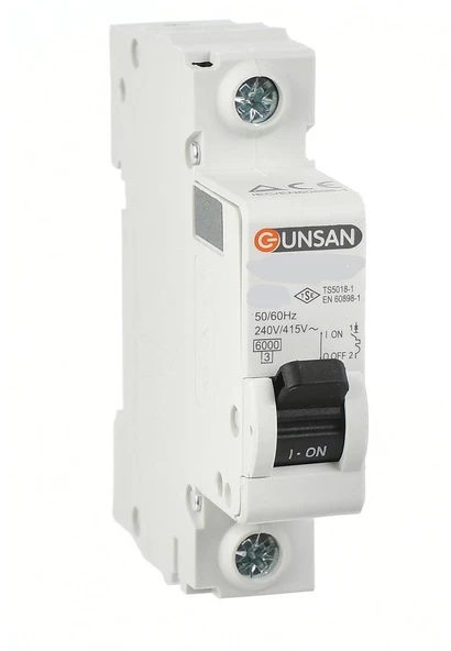 Günsan Valta 1x63a C Tipi 6ka W Otomat