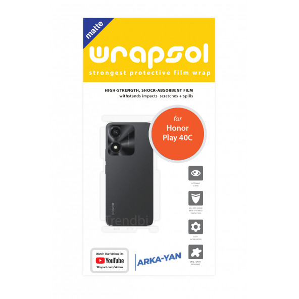 HONOR PLAY 40C MAT ARKA VE YAN KORUYUCU FİLM - Resim 2
