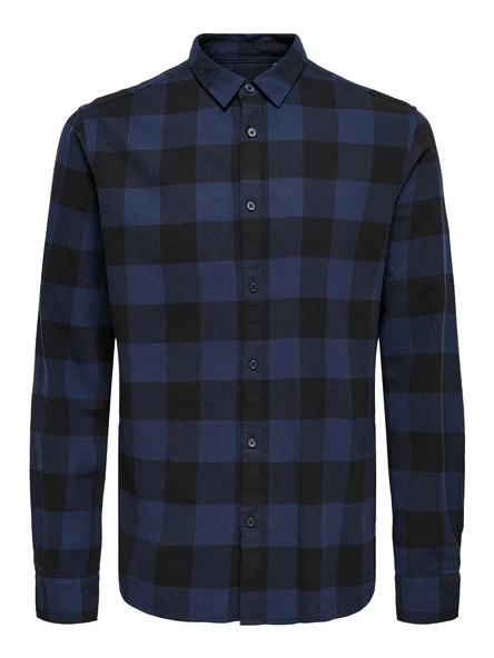 ONLY & SONS Erkek Kareli Uzun Kollu Gömlek 22007112 - Resim 6