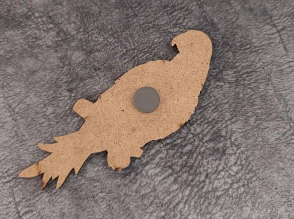 Magnet Papağan Kuş Hayvan Buzdolabı Süsü Ahşap Magnet Mıknatıslı Hediyelik Eşya - 3