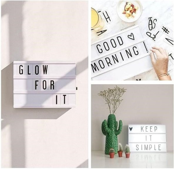 Işıklı Mesaj Panosu Light Box Ledli Tablo Dekorasyon Işıklı - 3