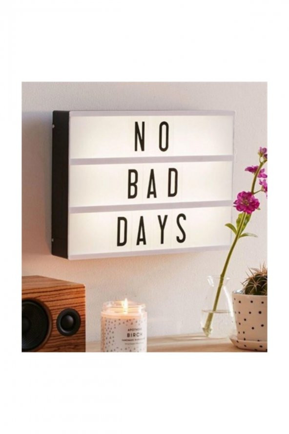 Işıklı Mesaj Panosu Light Box Ledli Tablo Dekorasyon Işıklı - 6