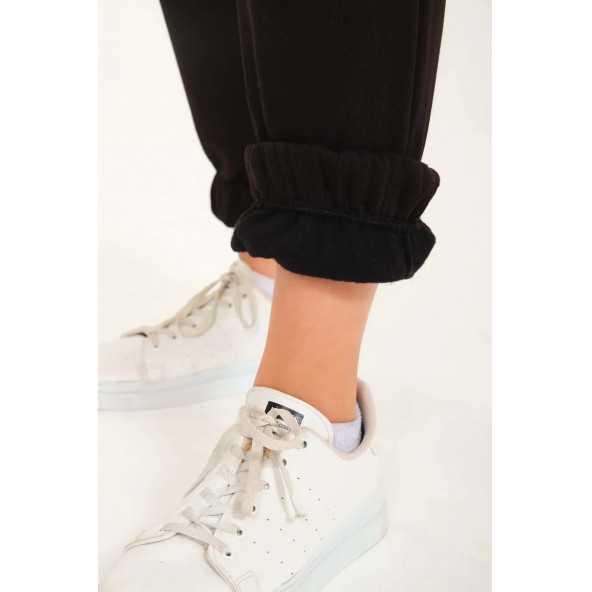 Kadın Pamuklu 3 Iplik Şardonlu Eşofman Altı - 3