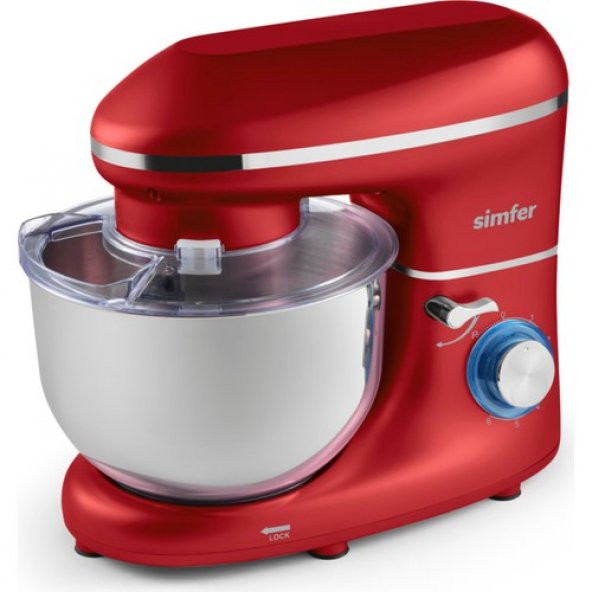 SİMFER SK 5203 ŞEFİM STAND MİKSER 5,5L 1400W KIRMIZI - 4
