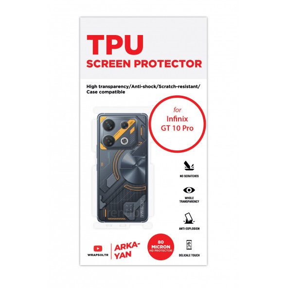 INFİNİX GT 10 PRO ARKA VE YAN KORUYUCU TPU FİLM - 2