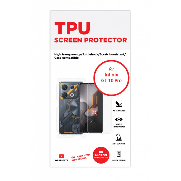 INFİNİX GT 10 PRO TPU FULL BODY 360 DERECE TAM KAPLAMA KORUYUCU FİLM - Resim 2