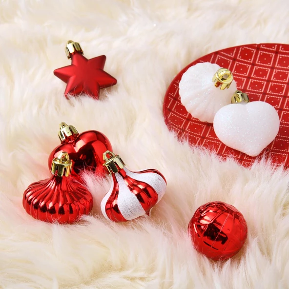 45 Parça Lüks Yılbaşı Ağacı Süsü Yılbaşı Yeniyıl Ağaç Süsü Christmas Tree Ornaments Yeni Yıl Süsleri