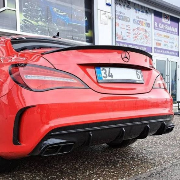 Mercedes W117 Cla45 Style Bagaj Üstü Plastik 2012-2018 Spoiler - 2