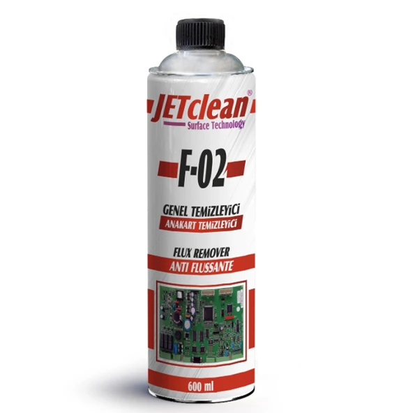 JETCLEAN F-02 600 ML FLUX ANAKART TEMİZLEME SPREY