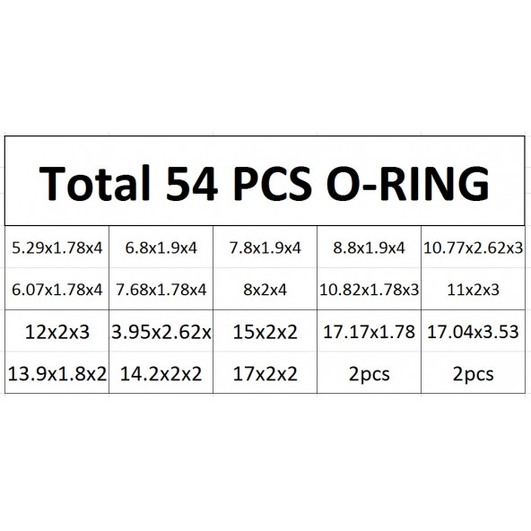 Yate10 54 Adet Kauçuk O-Ring Conta Takımı Kilitli Poşetli - 3