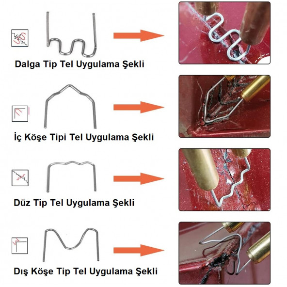 Yate10 500 Adet Set Plastik Kaynak Zımba Teli