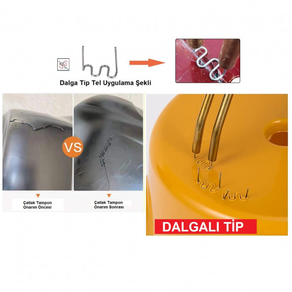 Yate10 500 Adet 0,8mm Dalgalı Tip Plastik Kaynak Zımba Teli - 3