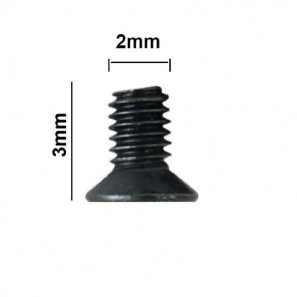 50 Adet M2x3mm Laptop Vidası