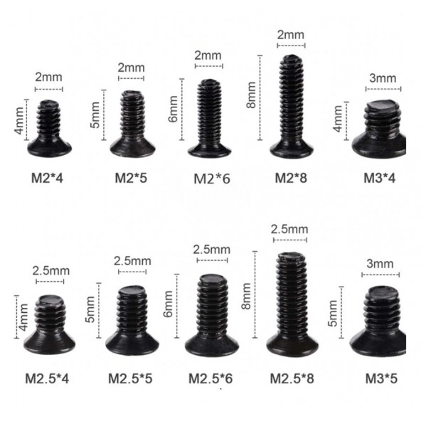 Yate10 50 Adet Laptop Vidası Seti Kilitli Poşetli