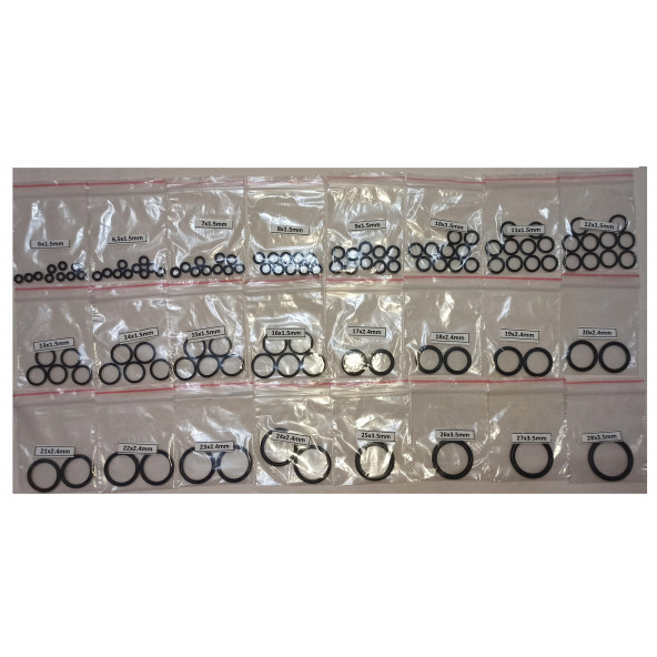 24 Çeşit 120 Adet Kauçuk O-Ring Conta Takımı Kilitli Poşetli - 3