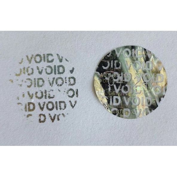 Yate10 15mm Çaplı Hologramlı Garanti Etiketi Seri Numaralı 100 Adet - 7