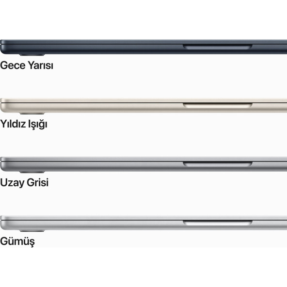 MacBook Air 15.3 inc M2 8CPU 10GPU 8GB 256GB Gece Yarısı MQKW3TU/A-Teşhir - 4