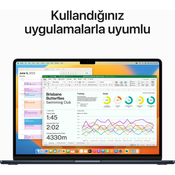 MacBook Air 15.3 inc M2 8CPU 10GPU 8GB 256GB Gece Yarısı MQKW3TU/A-Teşhir - 7
