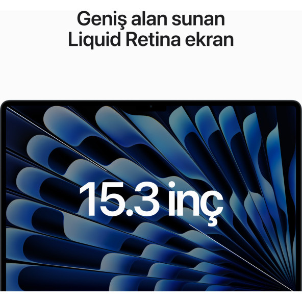 MacBook Air 15.3 inc M2 8CPU 10GPU 8GB 256GB Gece Yarısı MQKW3TU/A-Teşhir - 9