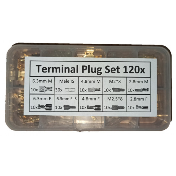 120 Adet Bakır Terminal Konnektör Seti Kutulu