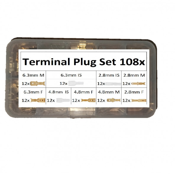 Yate10 108 Adet Bakır Terminal Konnektör Seti Kutulu - 2