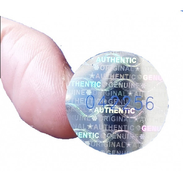 Yate10 1000 adet 15mm Dairesel Seri Nolu Hologramlı Etiket - 2