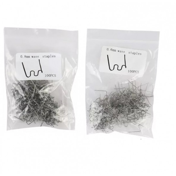 Yate10 100+100 Adet 0,6mm-0,8mm Dalgalı Tip Plastik Kaynak Zımba Teli - 2