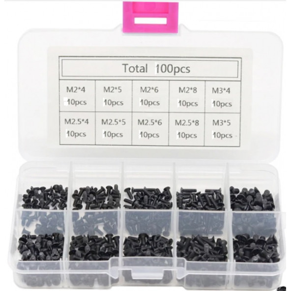 Yate10 100 Adet Laptop Vidası Kutulu - 2