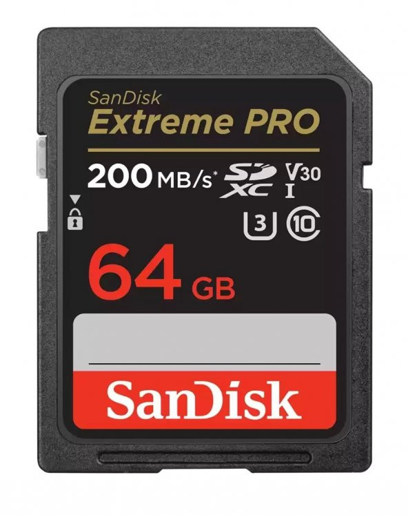 SANDISK 64GB SD KART 200Mb/s EXT PRO C10  SDSDXXU-064G-GN4IN