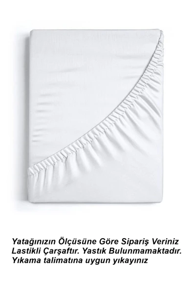 Çift Kişilik Düz Penye %100 Pamuklu Lastikli Çarşaf 160X200 - 9