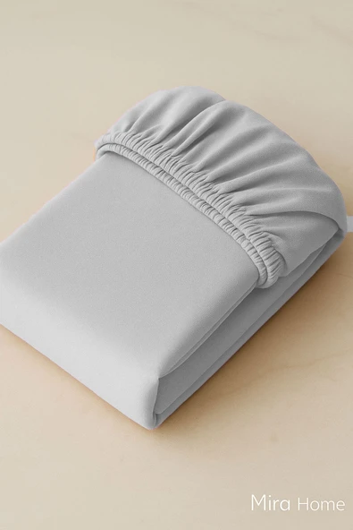 Çift Kişilik Düz Penye %100 Pamuklu Lastikli Çarşaf 160X200 - 4