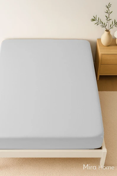 Çift Kişilik Düz Penye %100 Pamuklu Lastikli Çarşaf 160X200 - 3