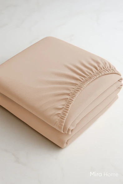 Çift Kişilik Düz Penye  %100 Pamuklu Lastikli Çarşaf 200X200 Cm Battal  Boy - 8