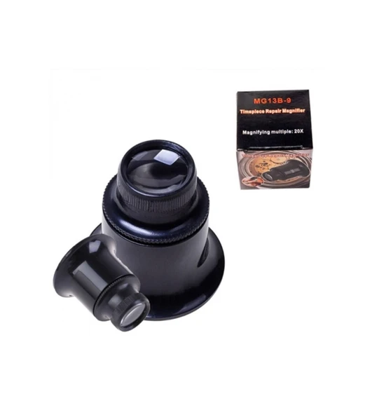 Süper Kuyumcu Saatçi Büyüteci 20x Büyüteç Saat Takı Tamir Göz Mercek Makro Lens - 3