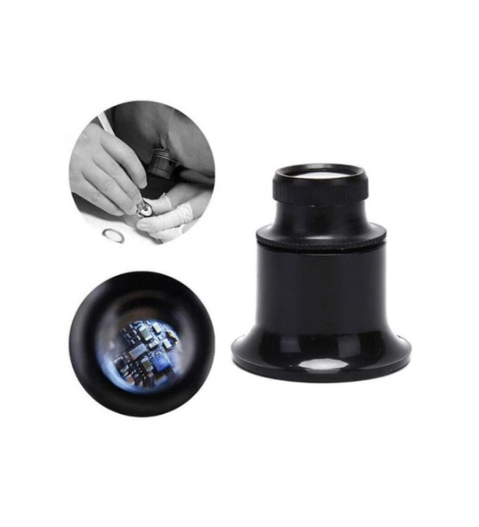 Süper Kuyumcu Saatçi Büyüteci 20x Büyüteç Saat Takı Tamir Göz Mercek Makro Lens - 4