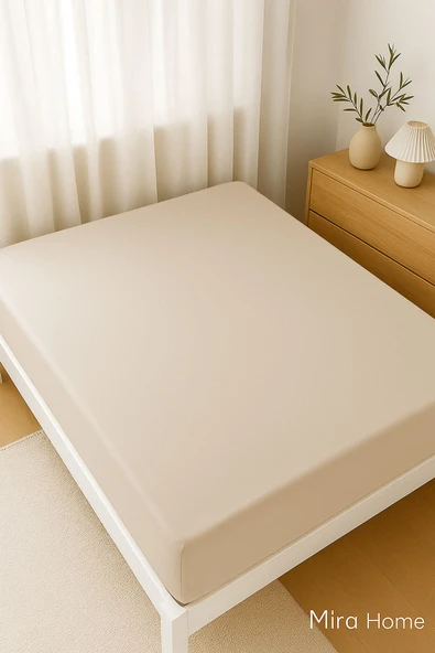 Çift Kişilik Düz Penye %100 Pamuklu Lastikli Çarşaf 200X200 Cm Battal Boy - 7