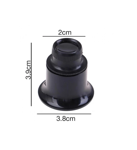 Süper Kuyumcu Saatçi Büyüteci 20x Büyüteç Saat Takı Tamir Göz Mercek Makro Lens - 5