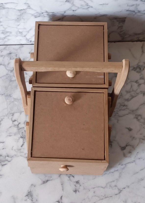 Hobi Adn 90206 Malzeme Çantası Ahşap HAM MDF Kutuda Sevk El Yapım