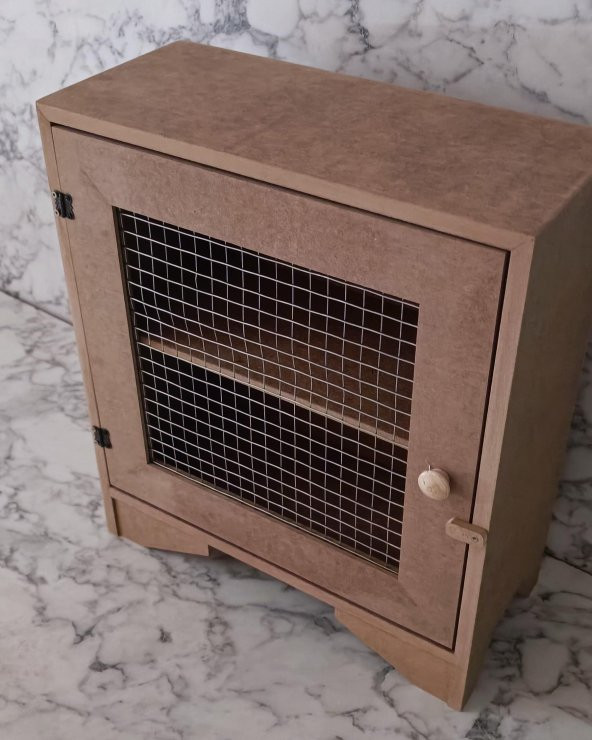 Hobi Adn 90211 Tezgah Üstü Çok Amaçlı Telli Dolap Ahşap MDF HAM El yapım - 3