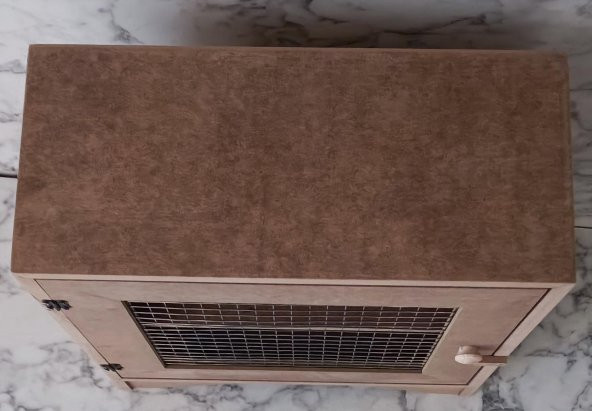 Hobi Adn 90211 Tezgah Üstü Çok Amaçlı Telli Dolap Ahşap MDF HAM El yapım - 4